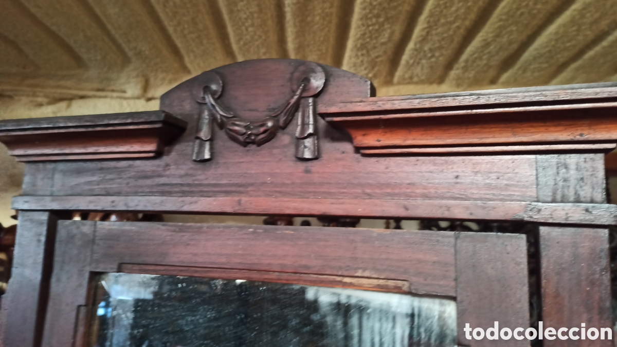 Antig&uuml;edades: C&oacute;moda Tocador antiguo con espejo y m&aacute;rmol - Foto 3