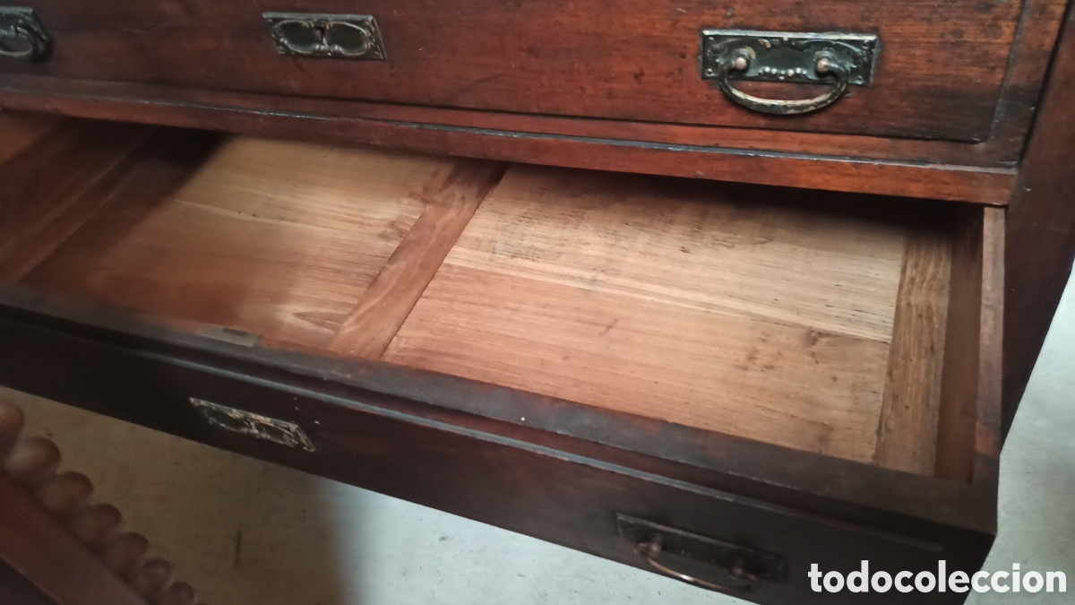 Antig&uuml;edades: C&oacute;moda Tocador antiguo con espejo y m&aacute;rmol - Foto 6