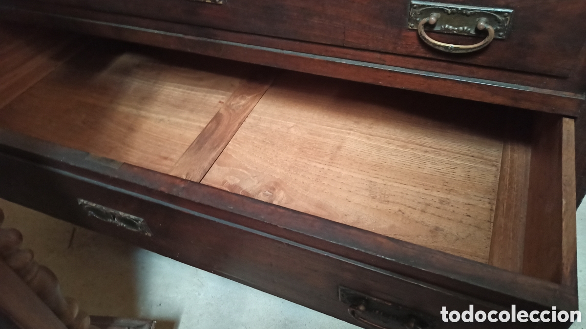 Antig&uuml;edades: C&oacute;moda Tocador antiguo con espejo y m&aacute;rmol - Foto 7