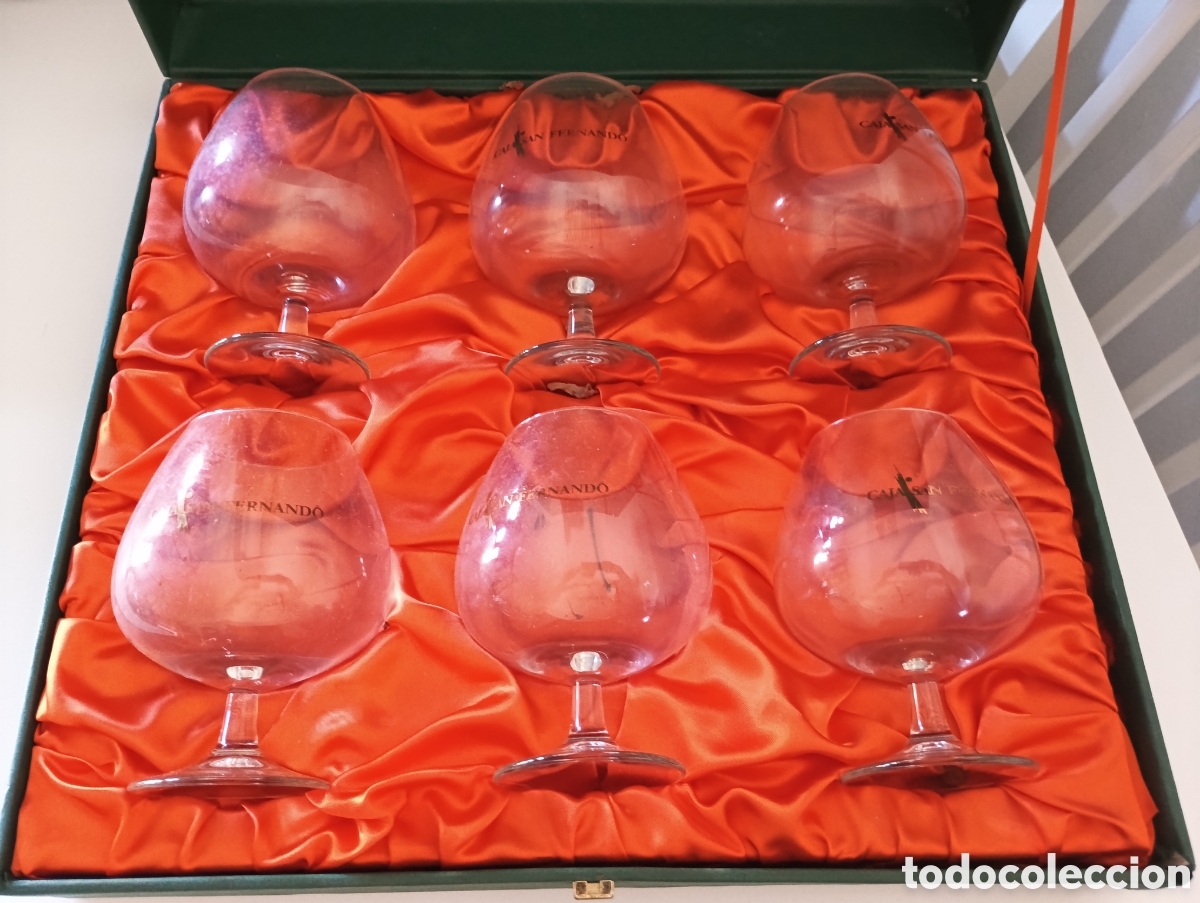 Antig&uuml;edades: antiguo juego de copas brandy co&ntilde;ac - Foto 1