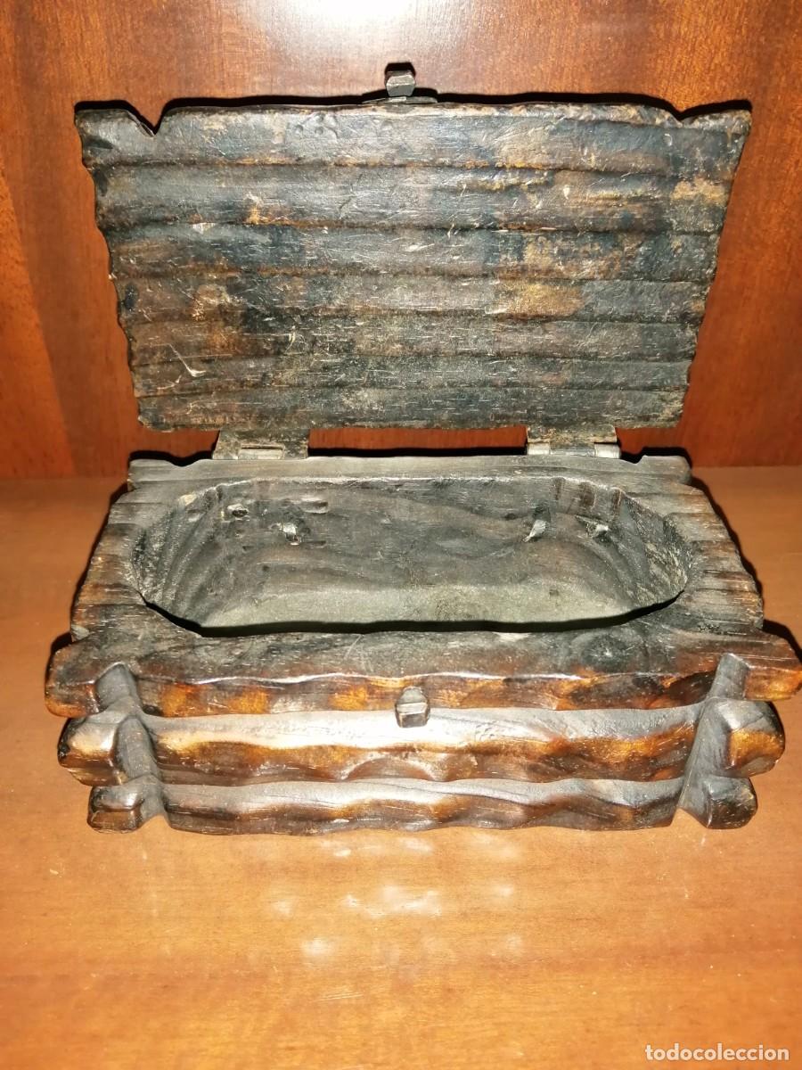 Antig&uuml;edades: ANTIGUO COFRE CASTELLANO MADERA TALLADA - Foto 4