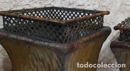 Antig&uuml;edades: Pareja de maceteros forja - Foto 5