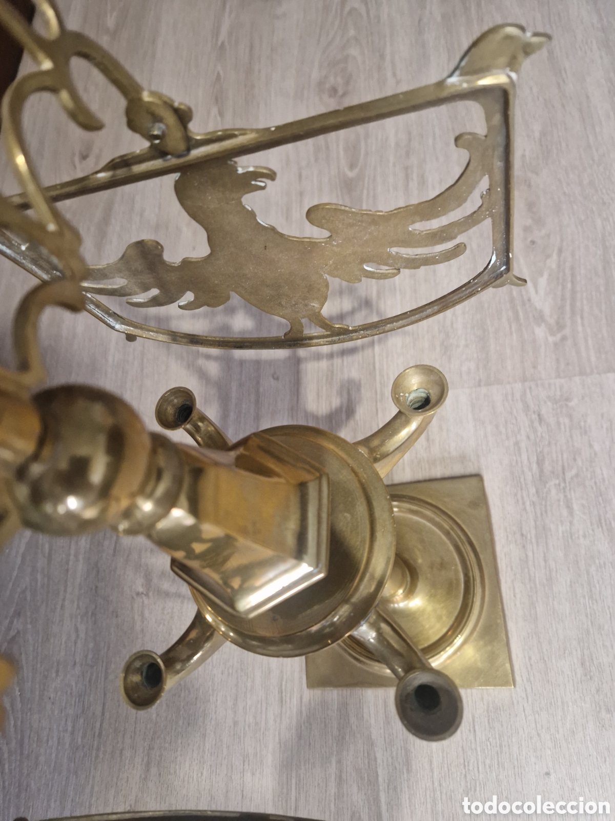 Antig&uuml;edades: ANTIGUA L&Aacute;MPARA DE ACEITE EN BRONCE - Foto 2