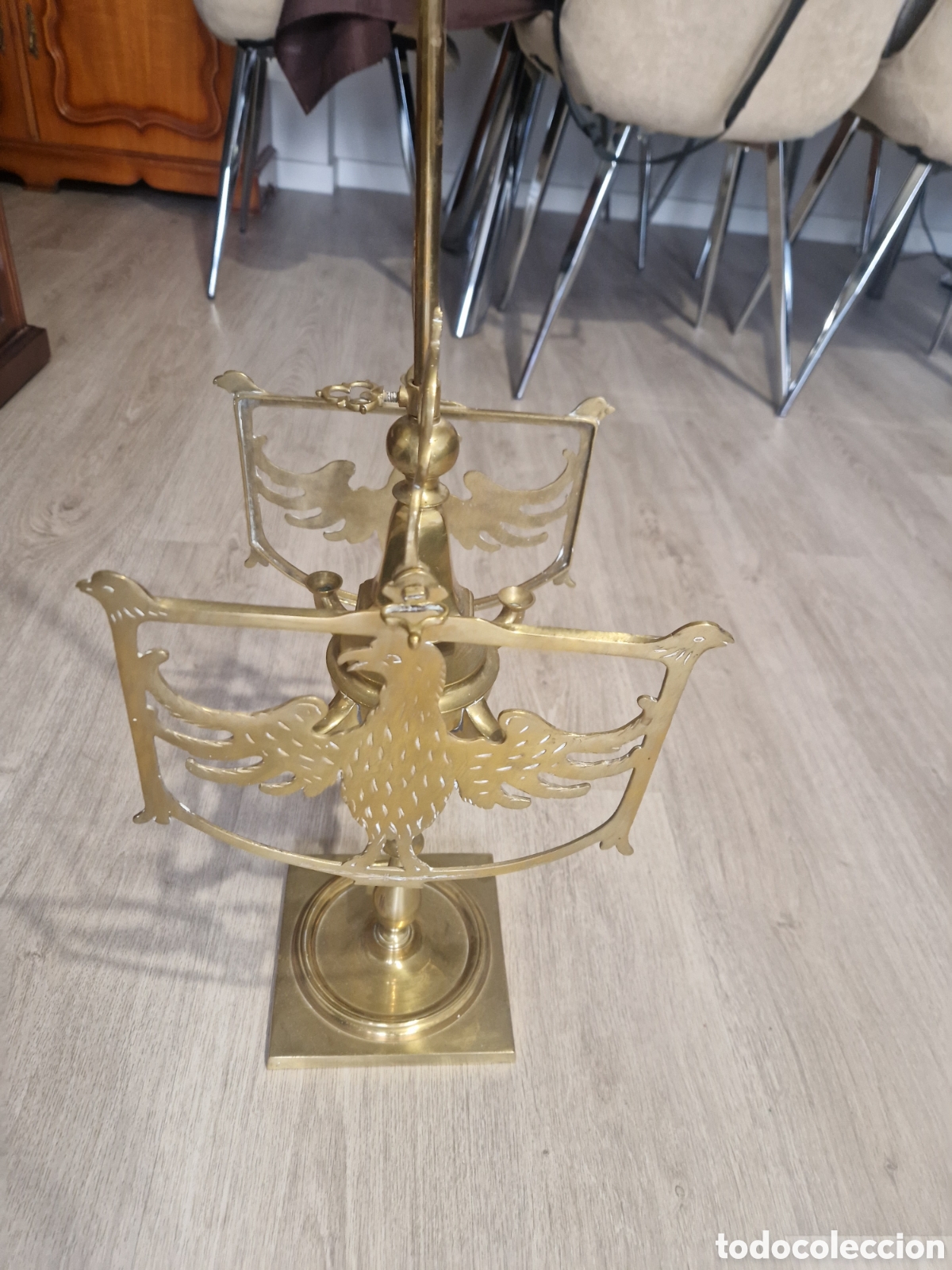 Antig&uuml;edades: ANTIGUA L&Aacute;MPARA DE ACEITE EN BRONCE - Foto 5