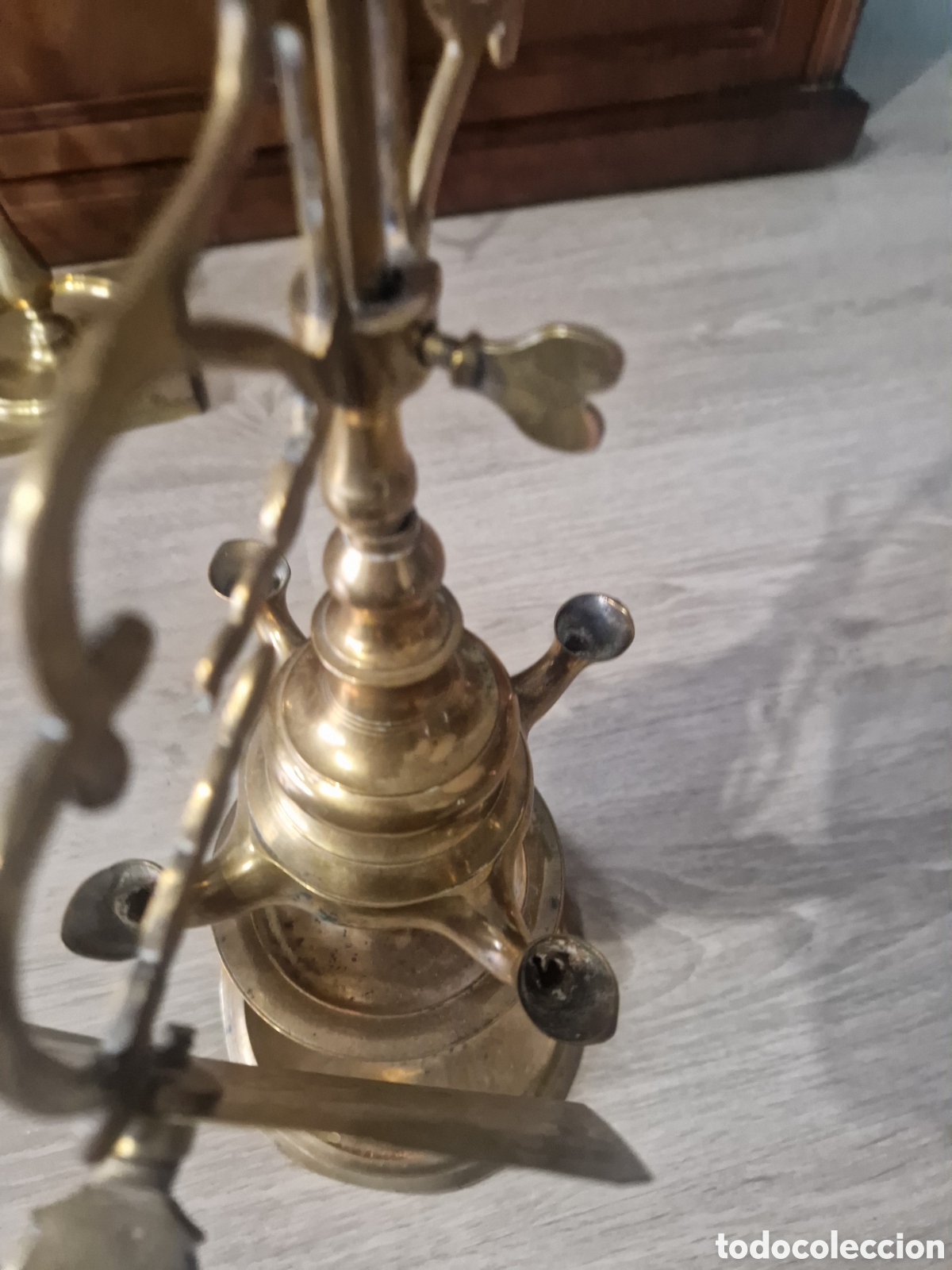Antig&uuml;edades: L&Aacute;MPARA DE ACEITE EN BRONCE PEQUE&Ntilde;A - Foto 3