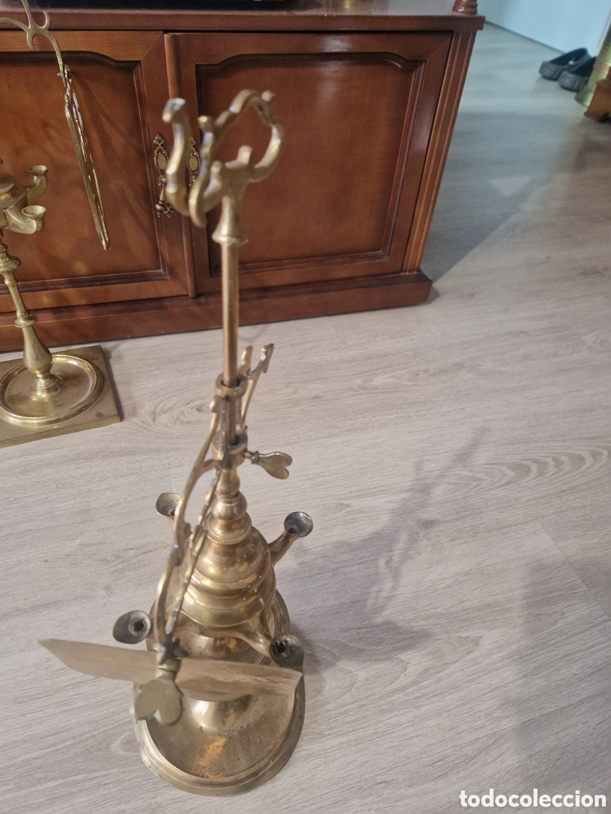 Antig&uuml;edades: L&Aacute;MPARA DE ACEITE EN BRONCE PEQUE&Ntilde;A - Foto 4