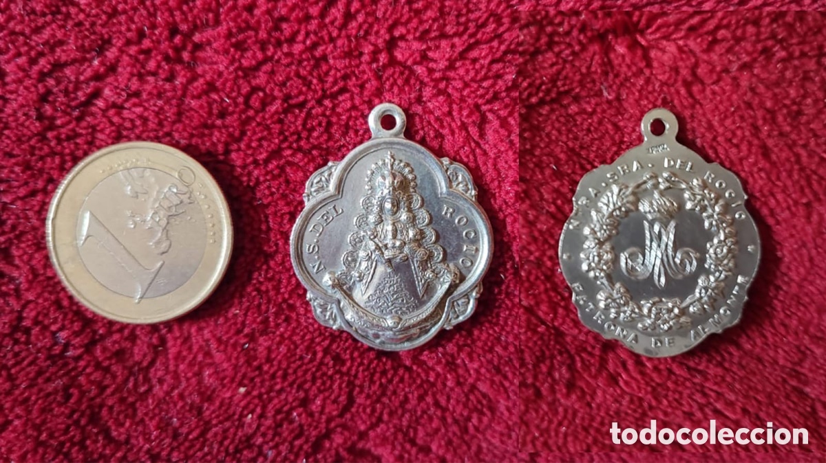 Antig&uuml;edades: Medalla Plata Virgen del Roc&iacute;o - Foto 1