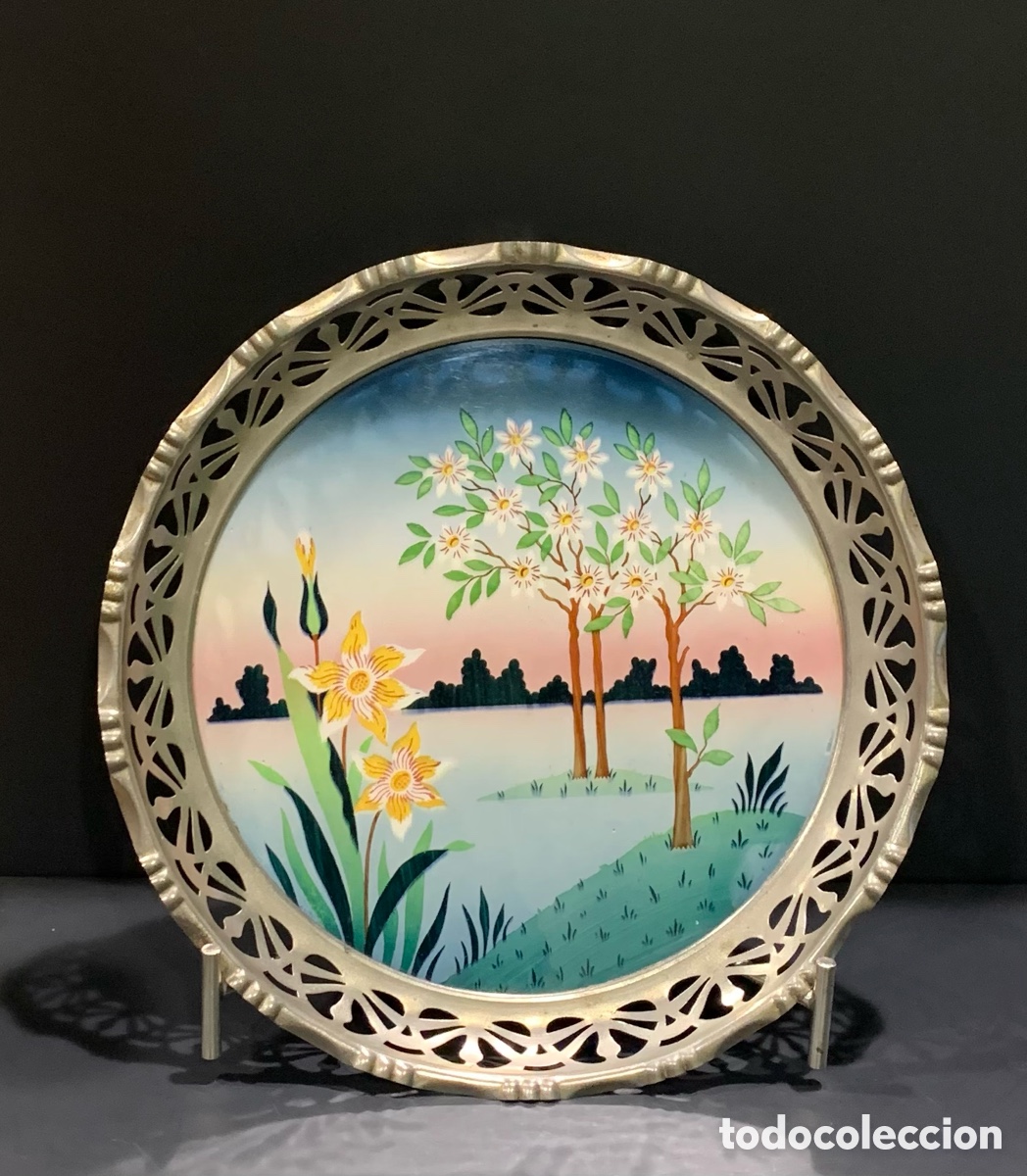 Antig&uuml;edades: Bandeja Art D&eacute;co de cer&aacute;mica. - Foto 1