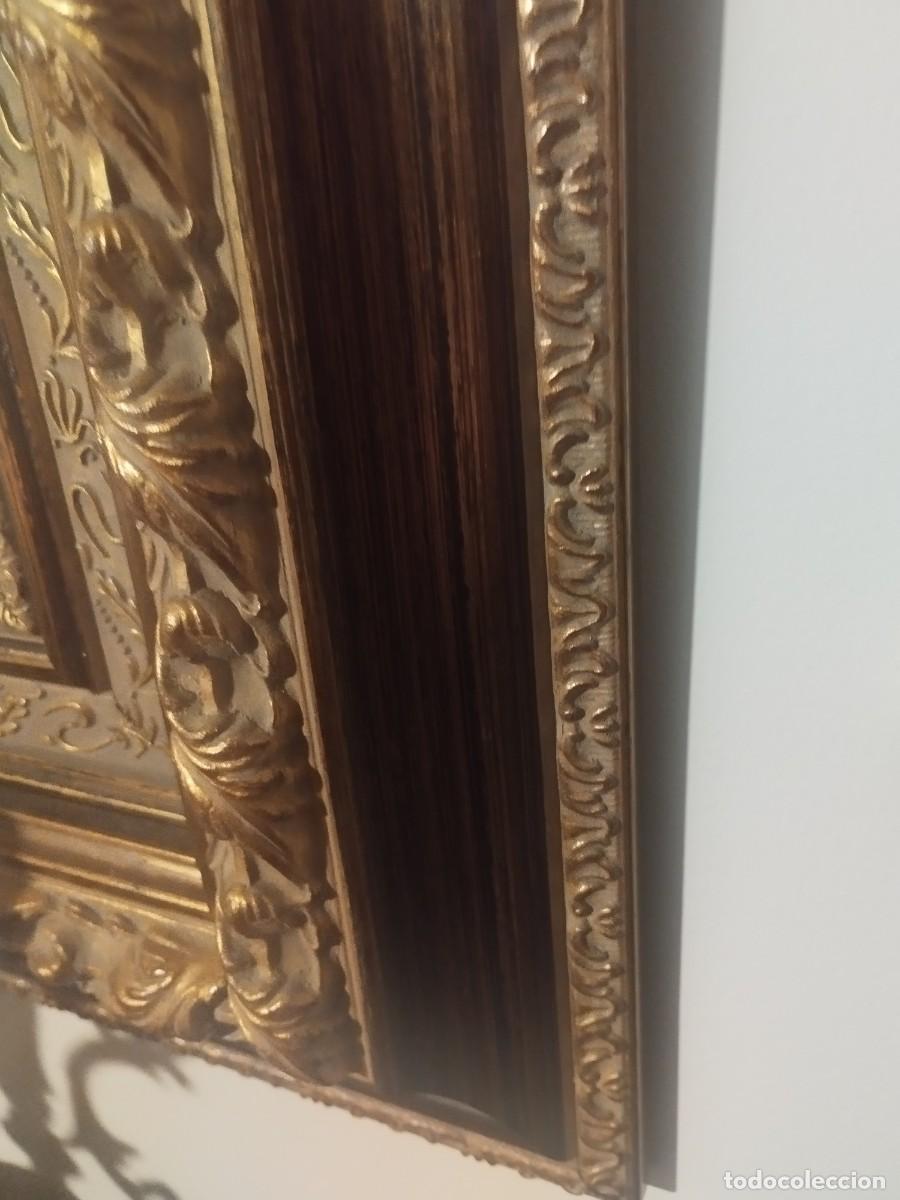 Antig&uuml;edades: Espejo de pared en impresionante marco de madera - Foto 4