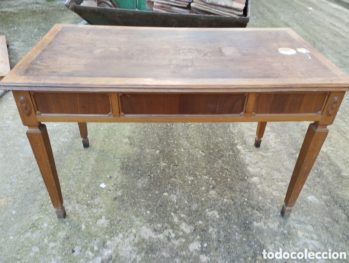 Antig&uuml;edades: Mesa de despacho de madera - Foto 1