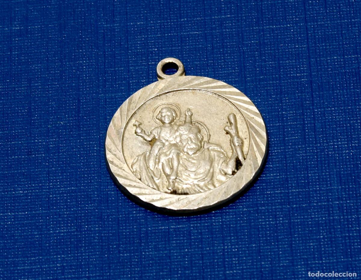 Antig&uuml;edades: MAGN&Iacute;FICA MEDALLA DE PLATA, SAN CRIST&Oacute;BAL - Foto 1