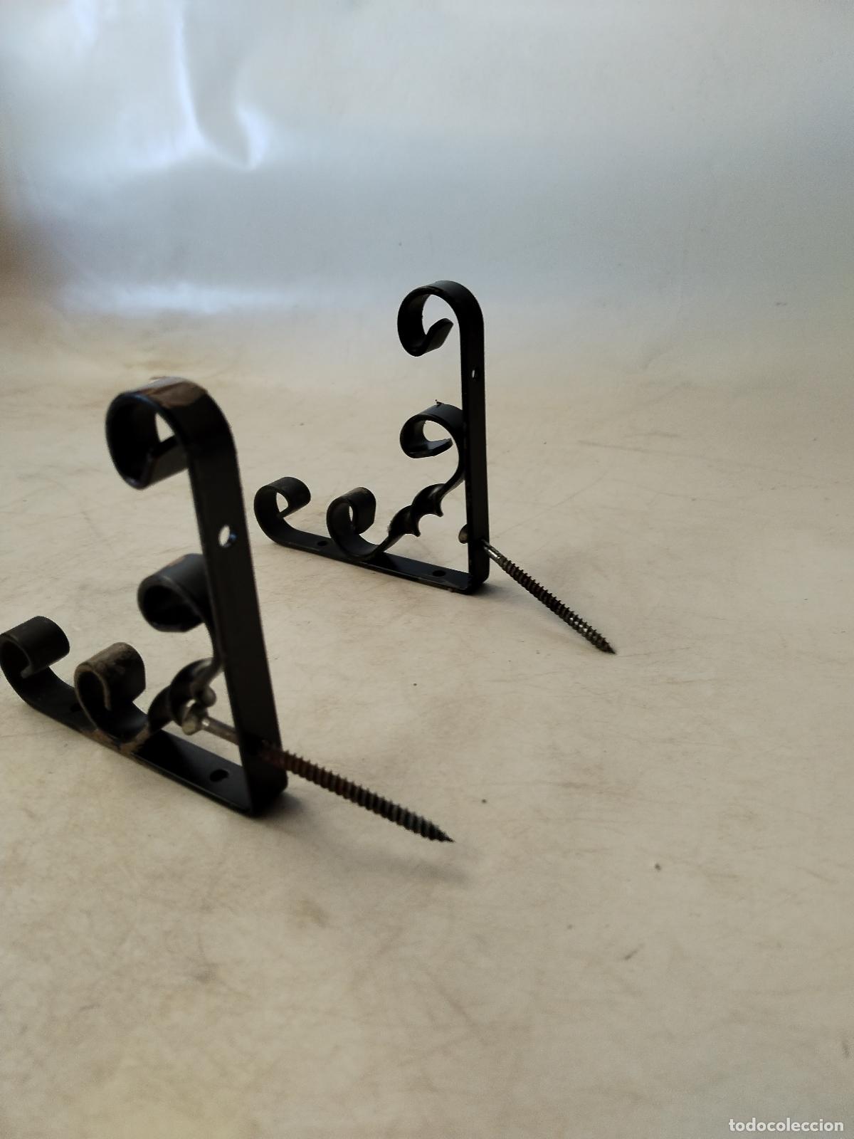 Antig&uuml;edades: 2 soportes repisa de forja - c136 - Foto 4