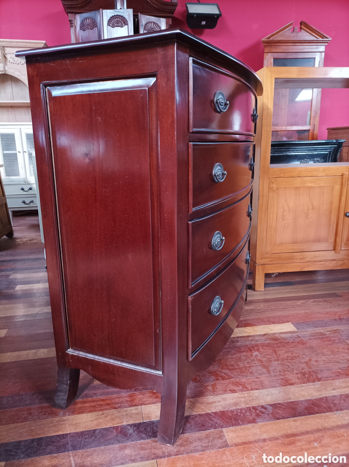 Antig&uuml;edades: C&oacute;moda en madera de caoba maciza - Foto 2