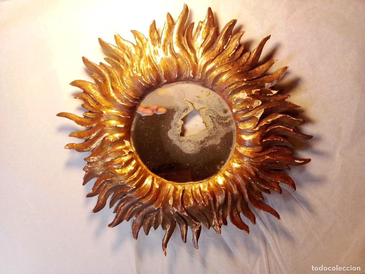 Antig&uuml;edades: ESPEJO CON FORMA DE SOL SIGLO 17 - Foto 1