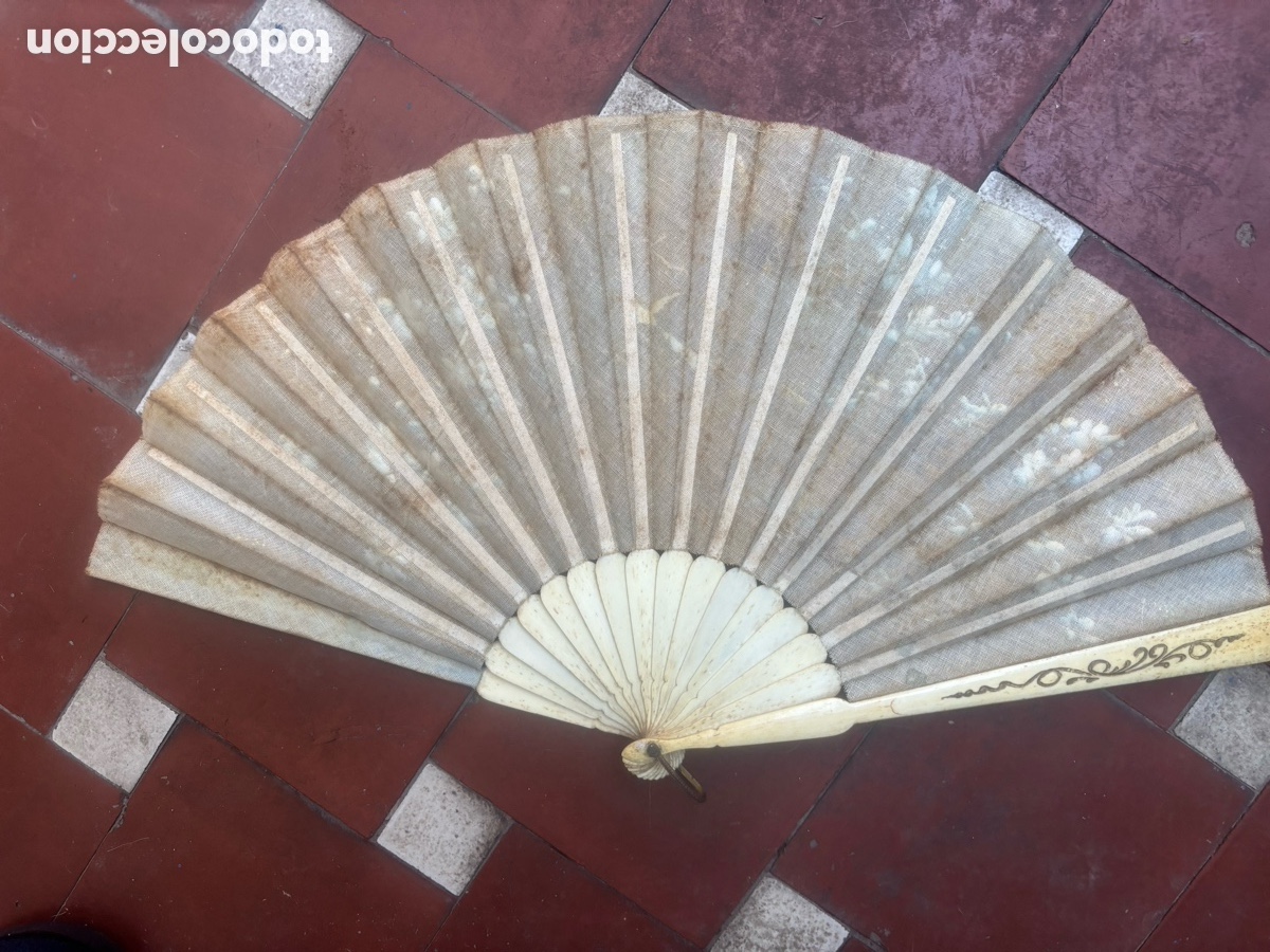 Antig&uuml;edades: BELL&Iacute;SIMO ABANICO ROM&Aacute;NTICO ANTIGUO - Foto 7