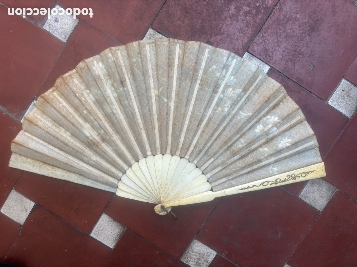 Antig&uuml;edades: BELL&Iacute;SIMO ABANICO ROM&Aacute;NTICO ANTIGUO - Foto 9