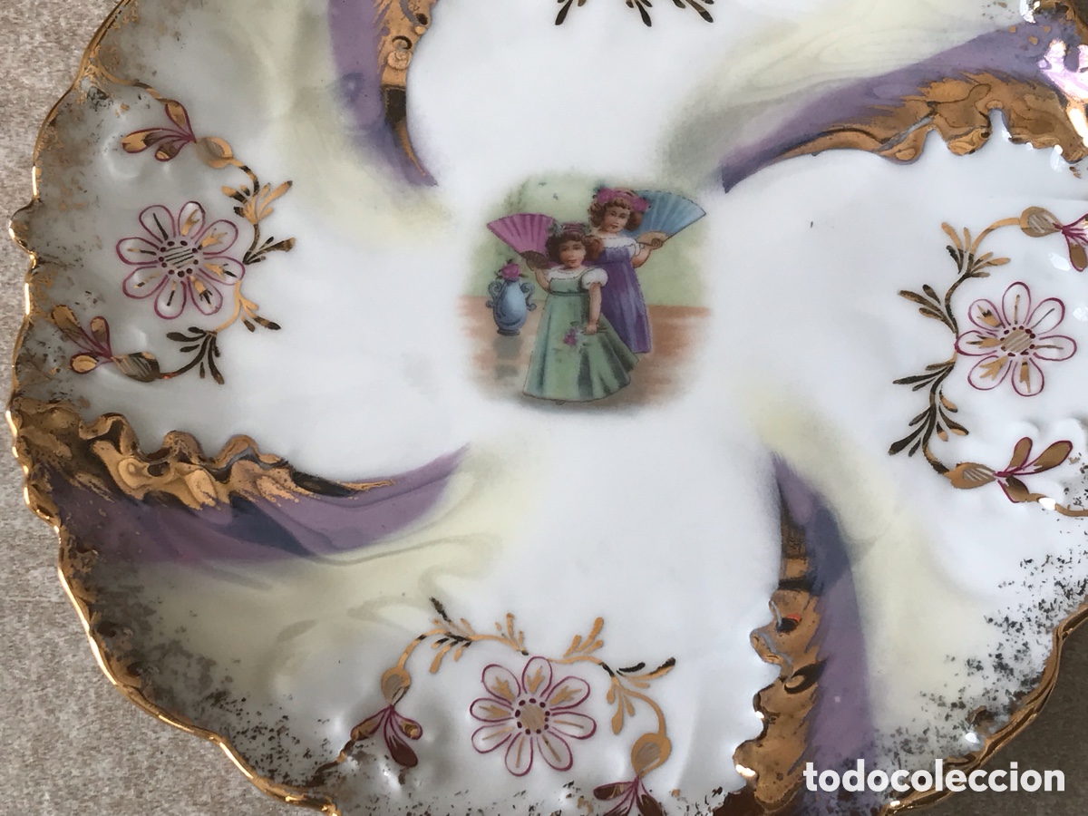 Antig&uuml;edades: Vajilla infantil ni&ntilde;as abanicos - Foto 9