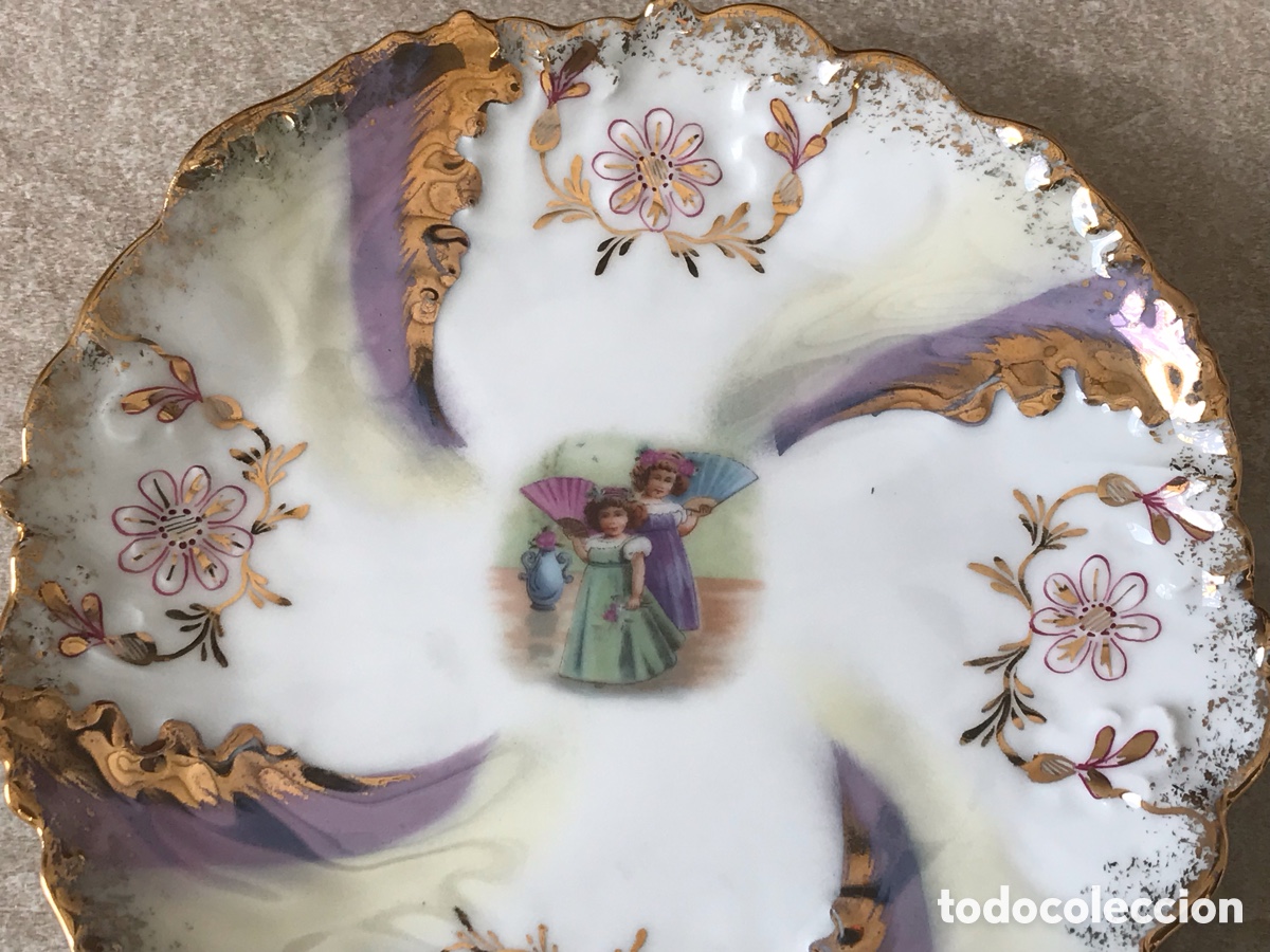 Antig&uuml;edades: Vajilla infantil ni&ntilde;as abanicos - Foto 10