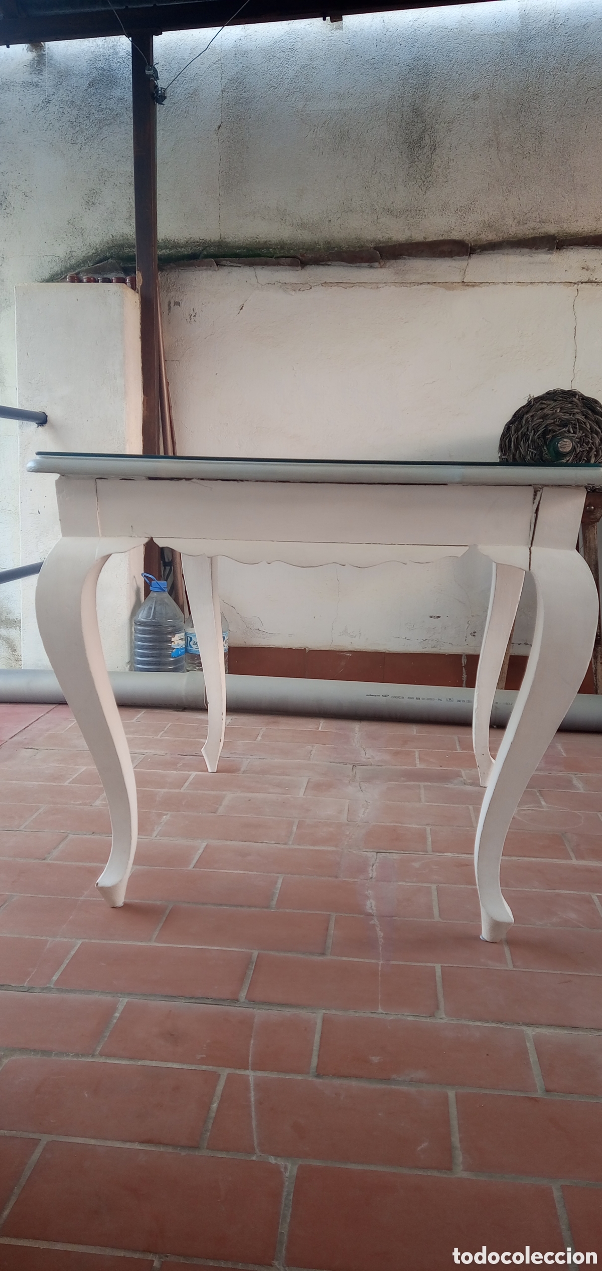 Antig&uuml;edades: Mesa comedor con cristal. - Foto 1