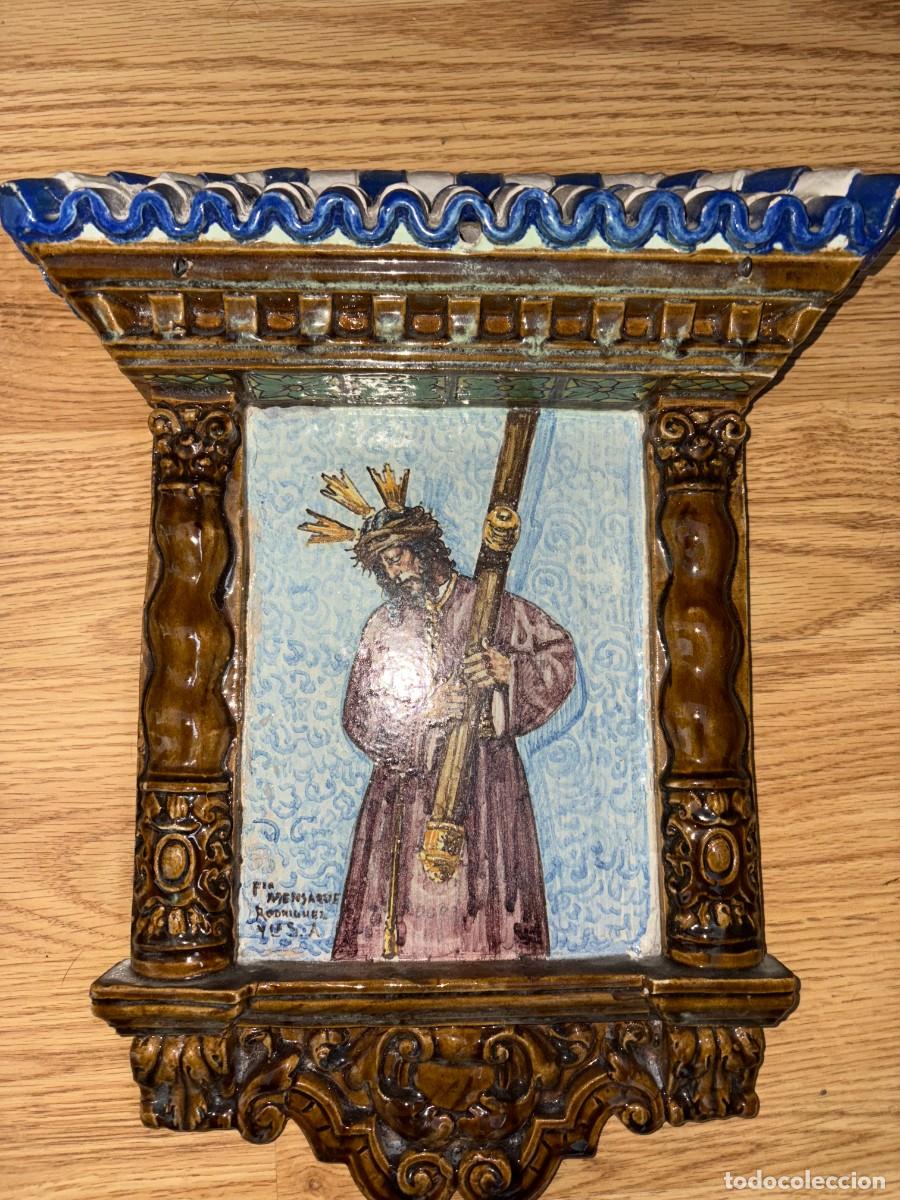 Antig&uuml;edades: retablo ceramina jesus del gran poder - Foto 1