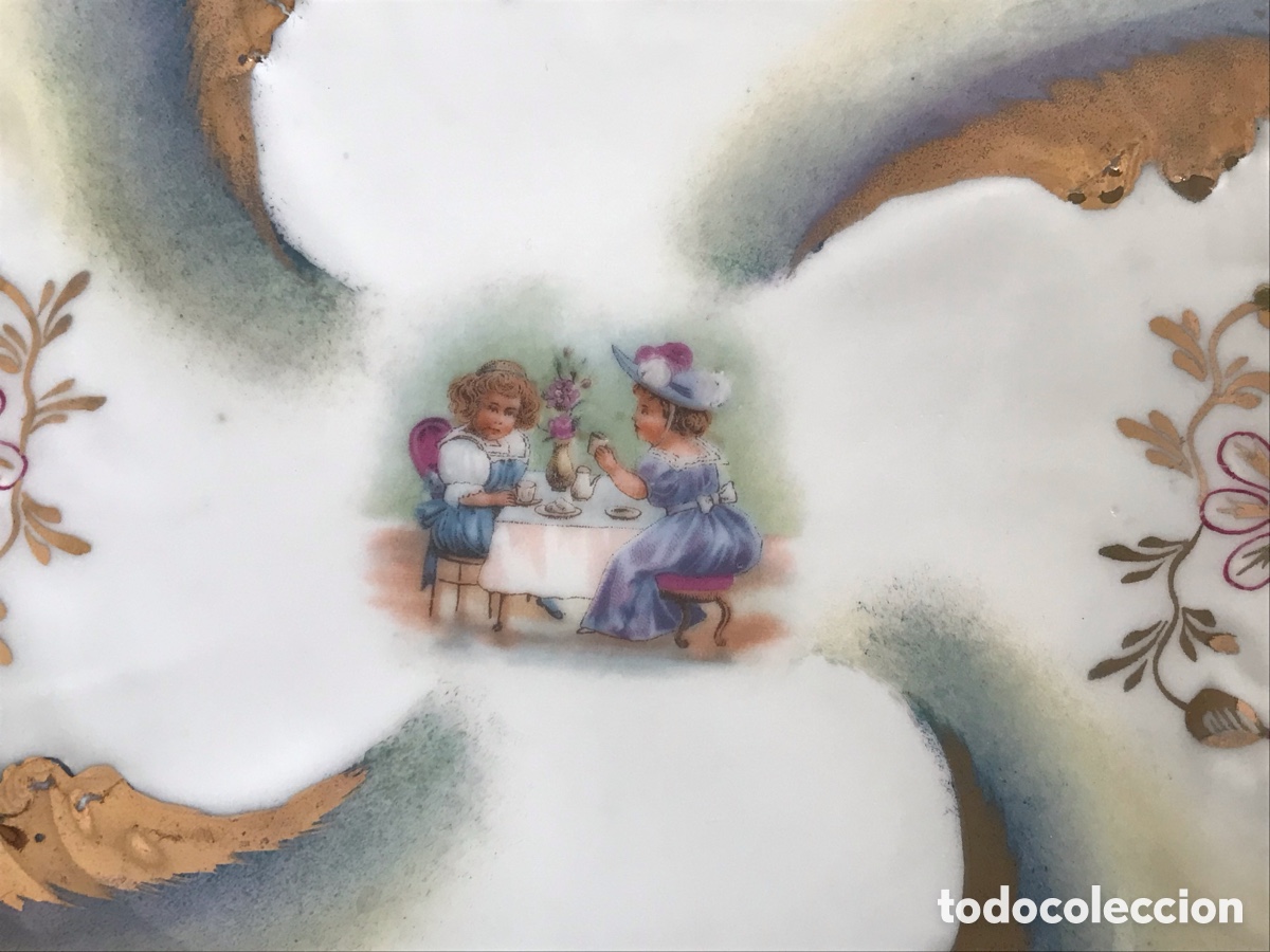 Antig&uuml;edades: Vajilla infantil ni&ntilde;as tomando t&eacute; - Foto 6