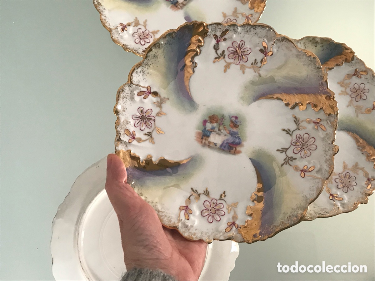 Antig&uuml;edades: Vajilla infantil ni&ntilde;as tomando t&eacute; - Foto 16