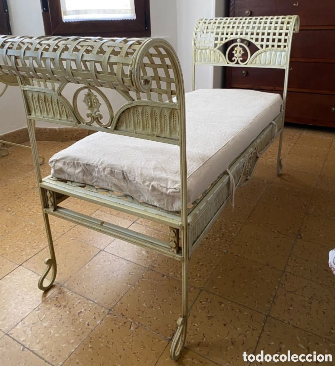 Antig&uuml;edades: Sill&oacute;n franc&eacute;s de forja para dos personas - Foto 1