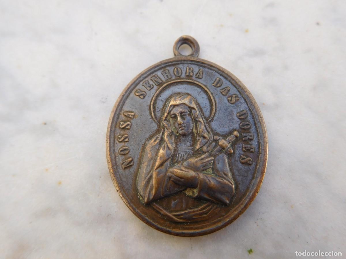 Antiguidades: Medalla de bronce antigua Ntra. Sra. de los Esfuerzos (Portugal)