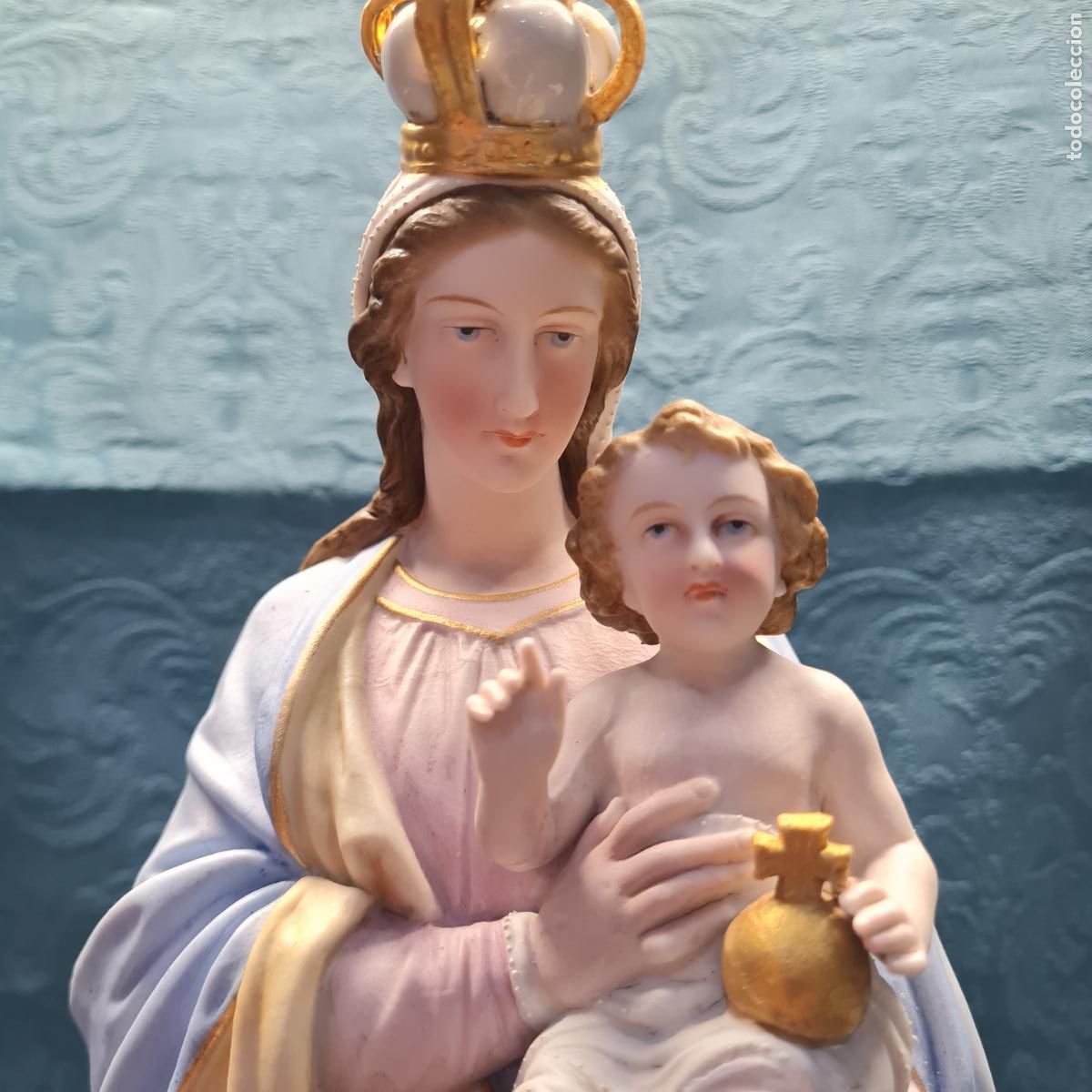 Antig&uuml;edades: VIRGEN CON NI&Ntilde;O EN BRAZOS - Foto 2
