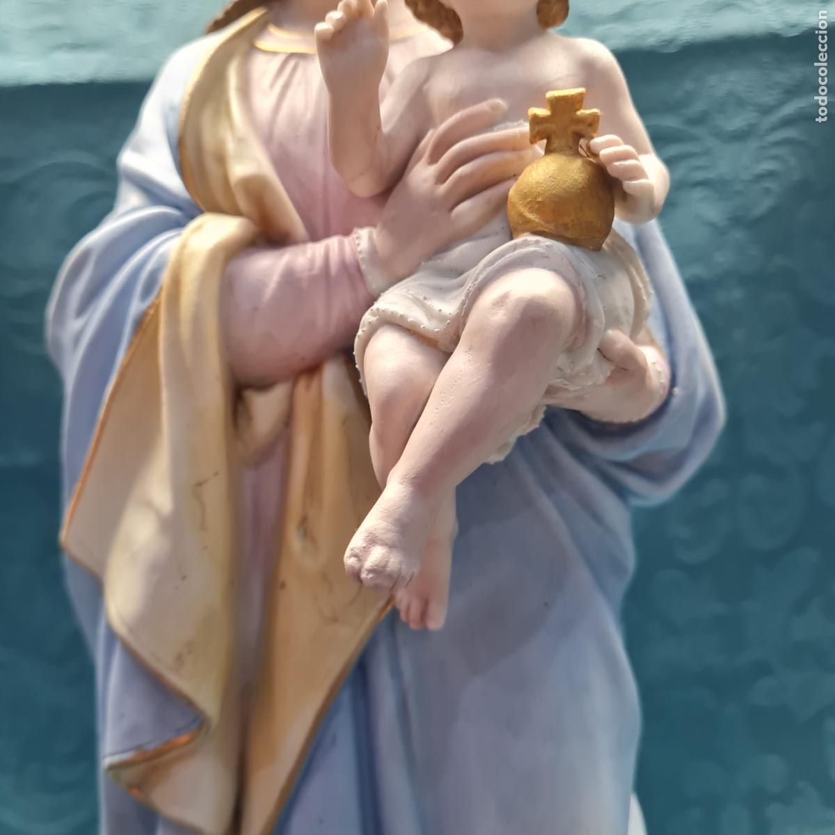 Antig&uuml;edades: VIRGEN CON NI&Ntilde;O EN BRAZOS - Foto 3