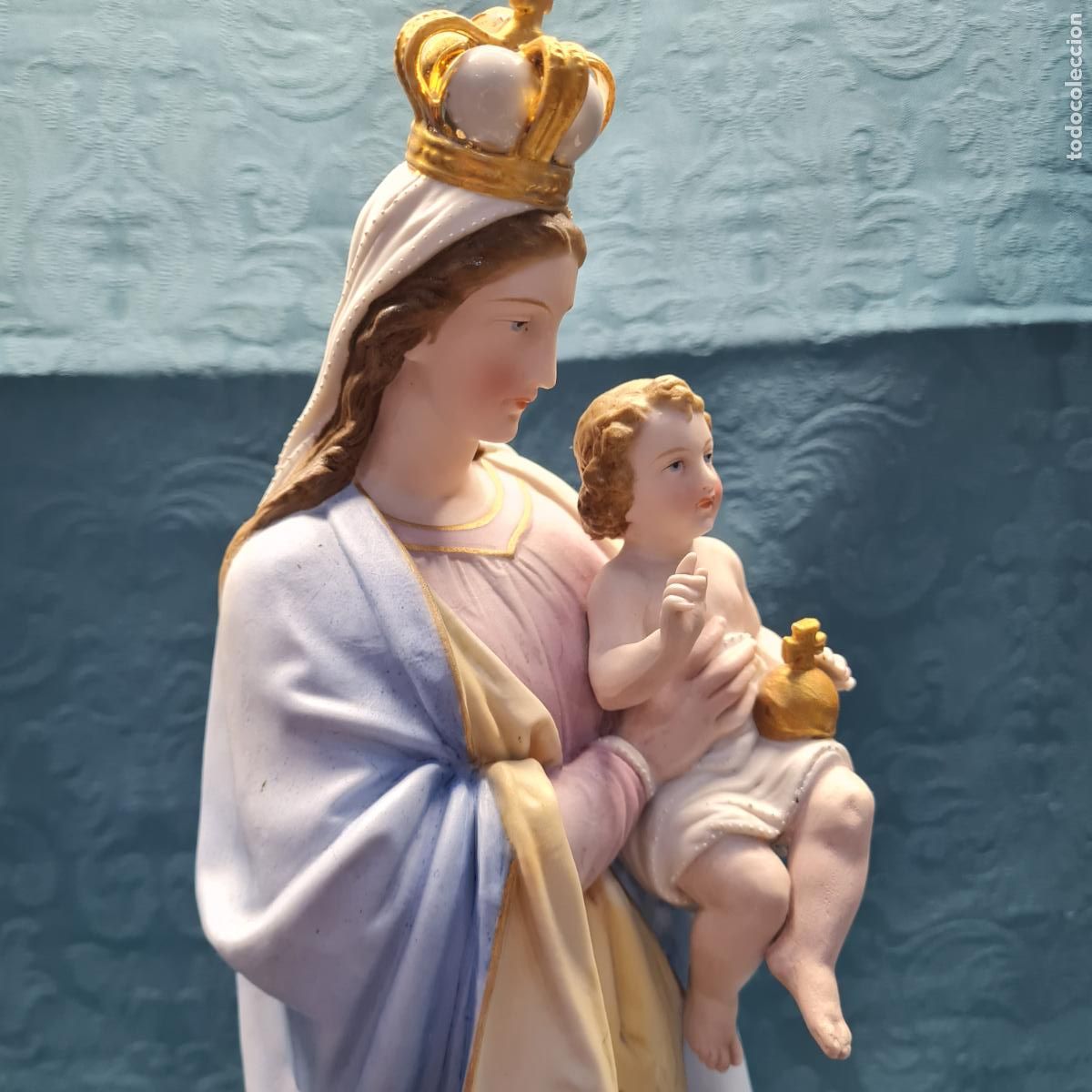 Antig&uuml;edades: VIRGEN CON NI&Ntilde;O EN BRAZOS - Foto 5