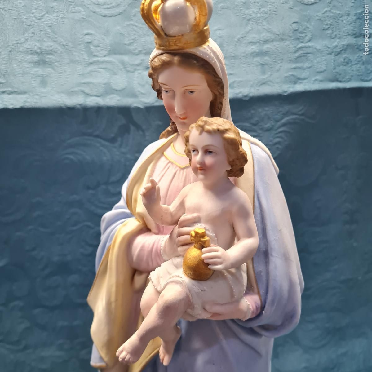 Antig&uuml;edades: VIRGEN CON NI&Ntilde;O EN BRAZOS - Foto 6