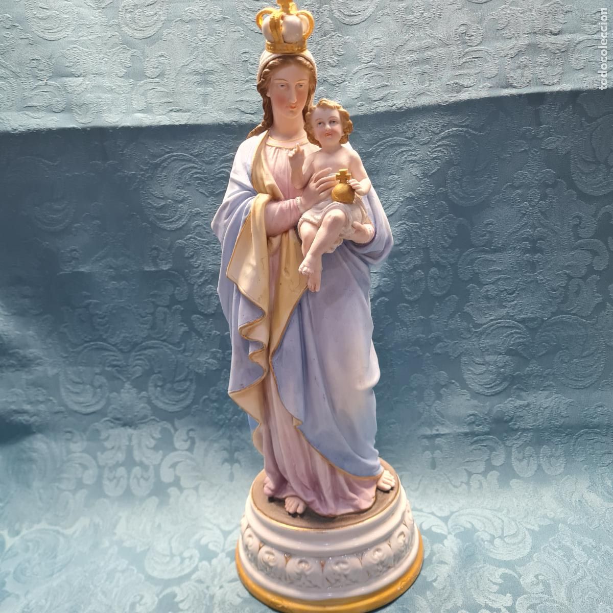 Antig&uuml;edades: VIRGEN CON NI&Ntilde;O EN BRAZOS - Foto 1