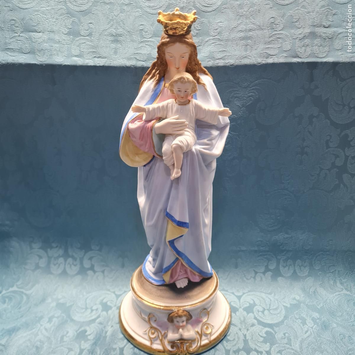Antig&uuml;edades: VIRGEN CON NI&Ntilde;O EN BRAZOS - Foto 2