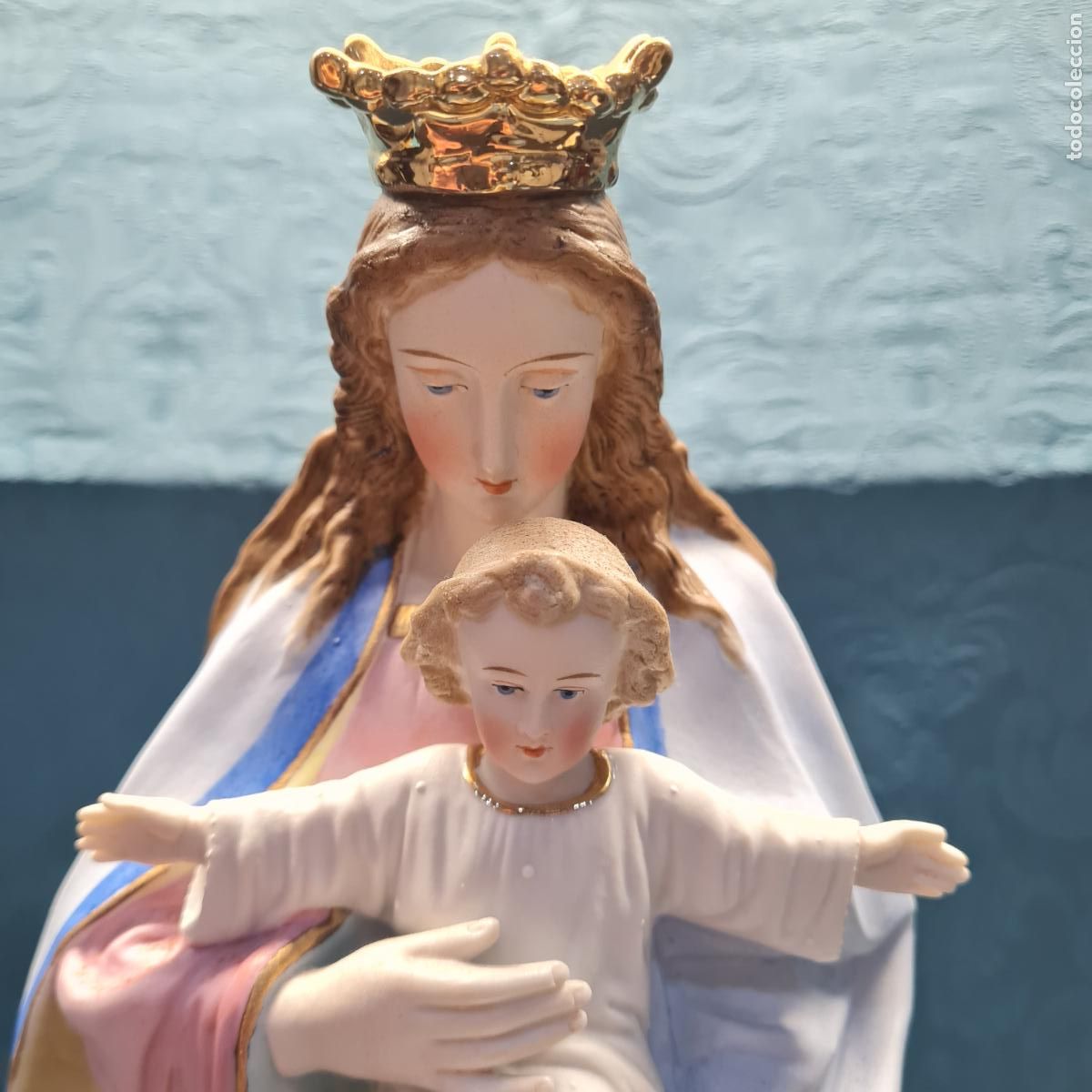 Antig&uuml;edades: VIRGEN CON NI&Ntilde;O EN BRAZOS - Foto 7