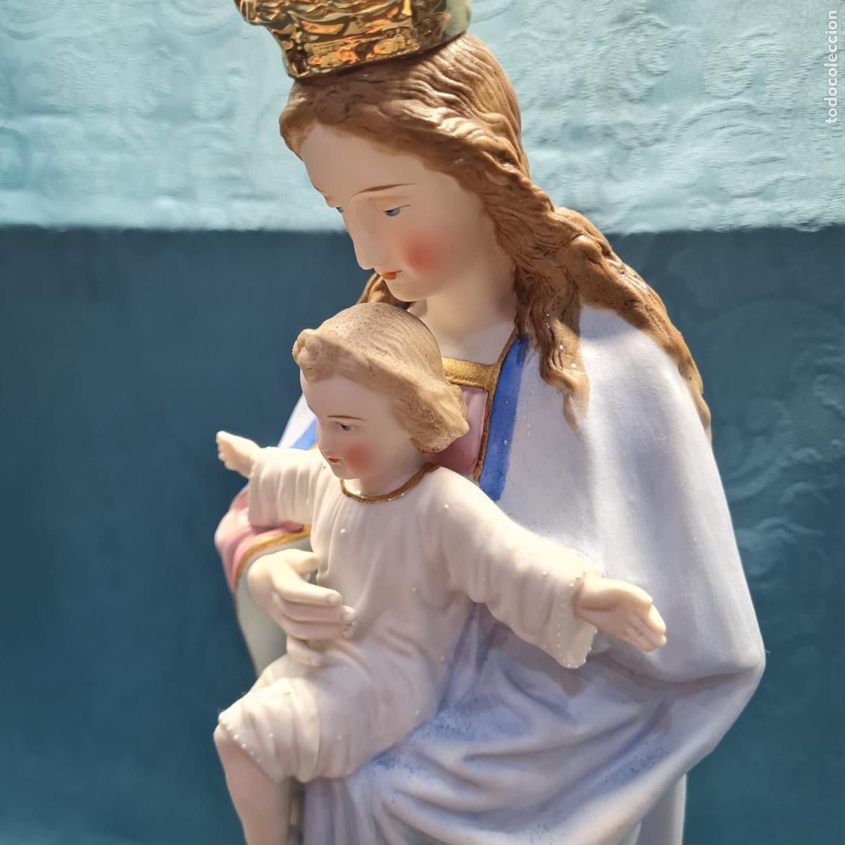 Antig&uuml;edades: VIRGEN CON NI&Ntilde;O EN BRAZOS - Foto 8