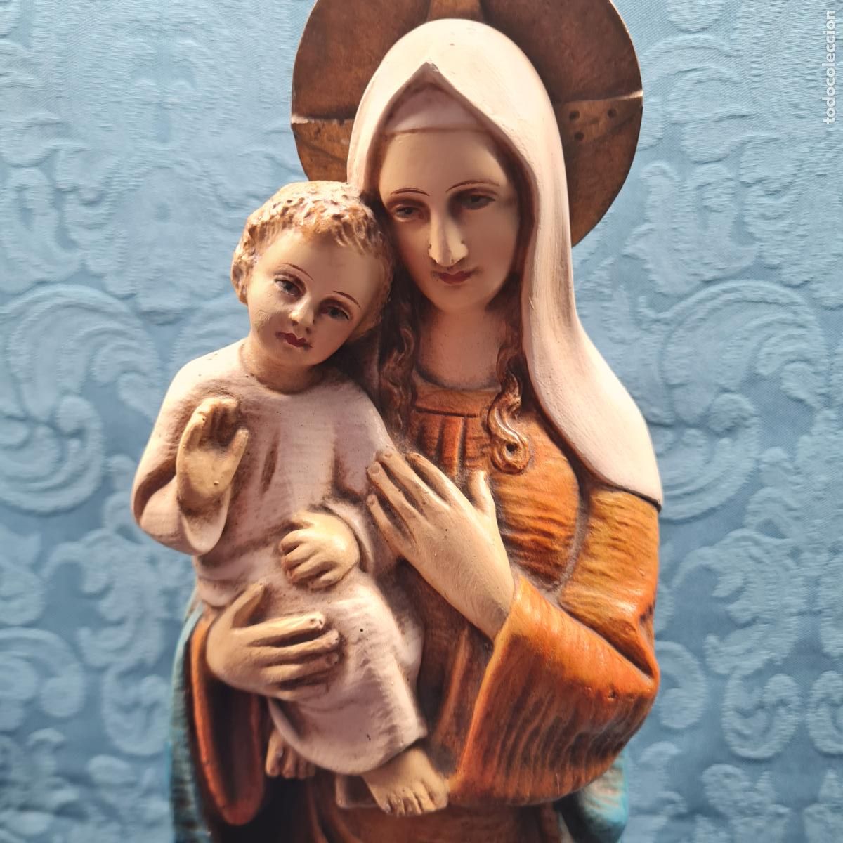 Antig&uuml;edades: VIRGEN CON NI&Ntilde;O EN BRAZOS - Foto 2