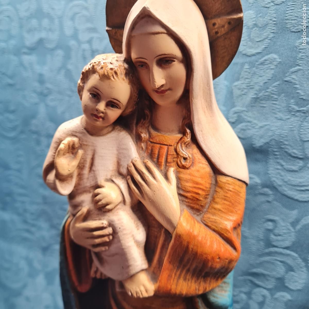 Antig&uuml;edades: VIRGEN CON NI&Ntilde;O EN BRAZOS - Foto 5