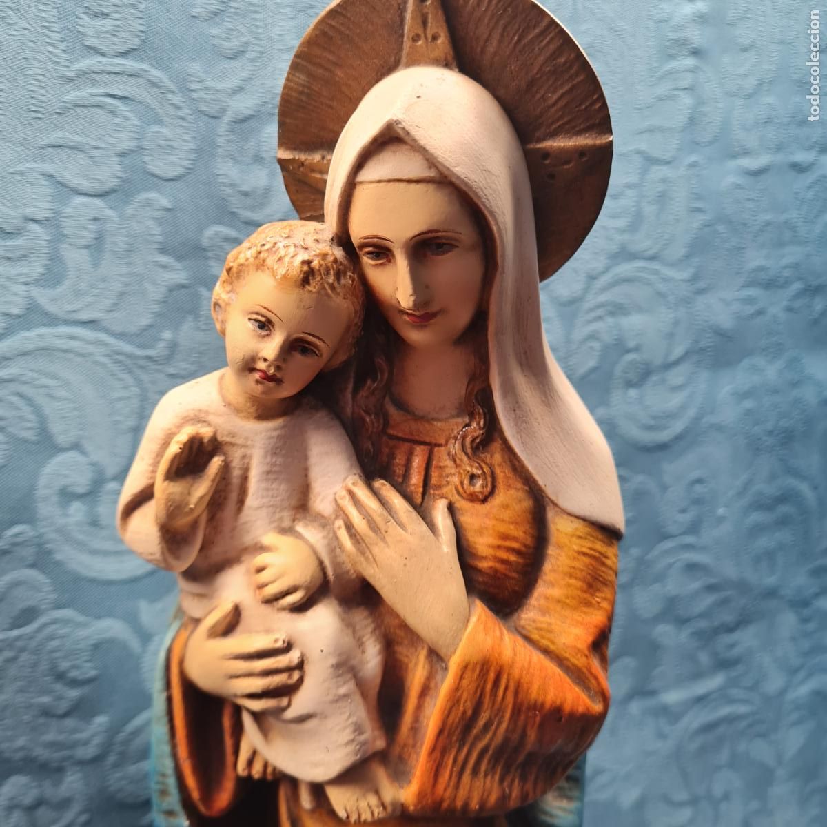 Antig&uuml;edades: VIRGEN CON NI&Ntilde;O EN BRAZOS - Foto 6