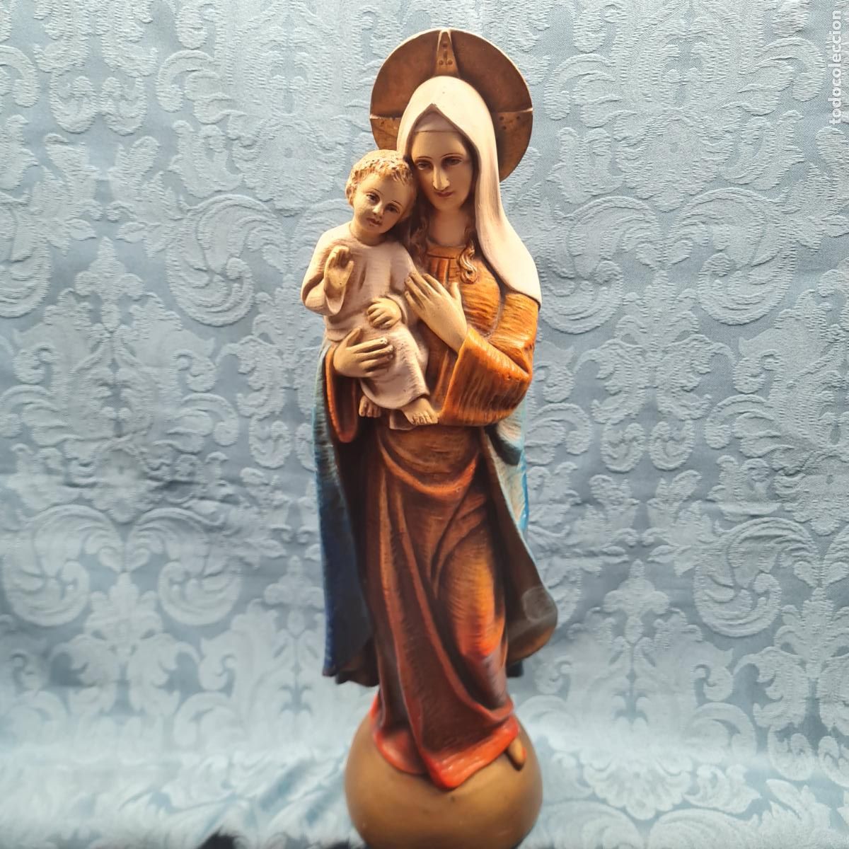 Antig&uuml;edades: VIRGEN CON NI&Ntilde;O EN BRAZOS - Foto 1