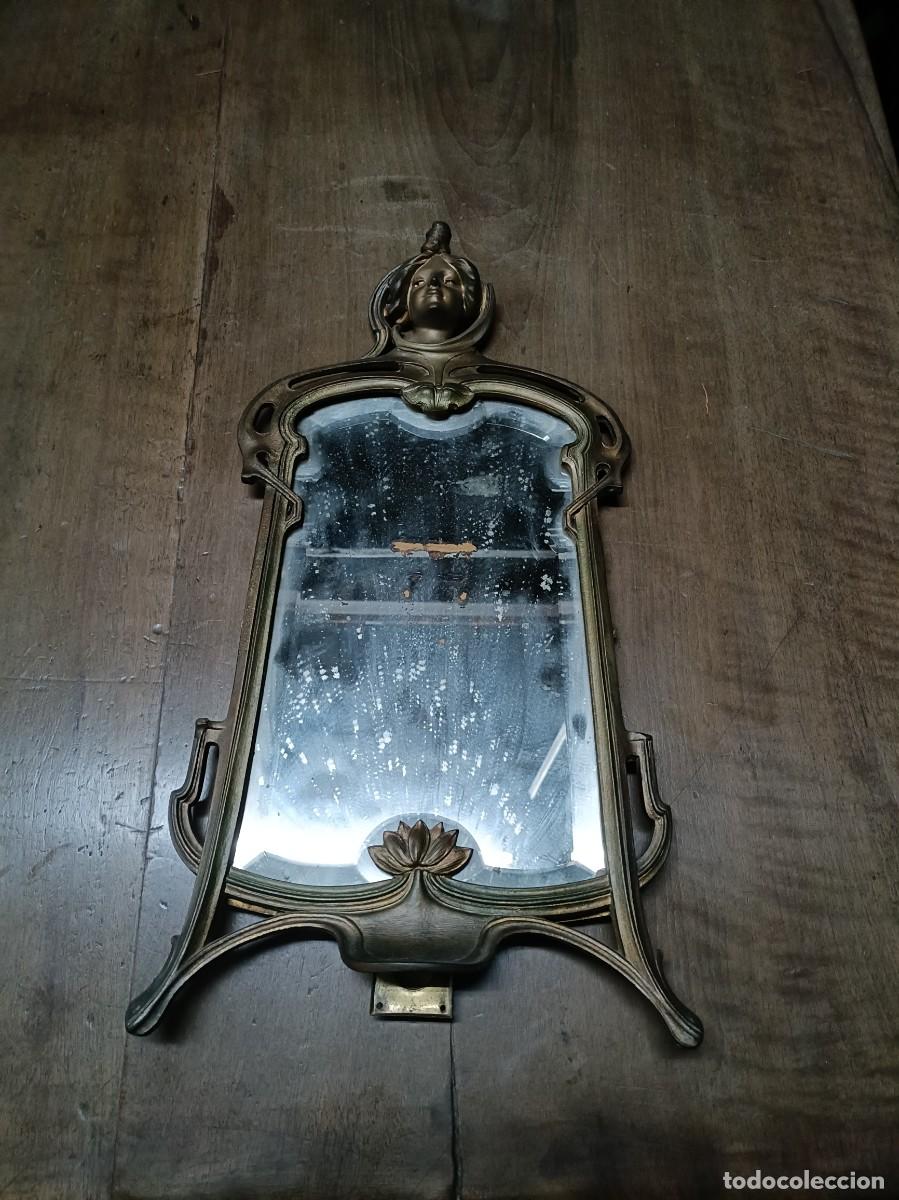Antig&uuml;edades: Espejo de sobremesa modernista - Foto 2