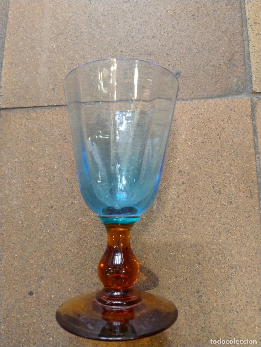 Antiquit&eacute;s: ANTIGUA COPA BICOLOR DE SANTA LUC&Iacute;A, CARTAGENA. UNOS 15,50 CM