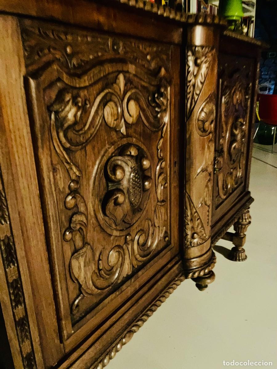 Antig&uuml;edades: MUEBLE CL&Aacute;SICO DE ROBLE TALLADO - Foto 3