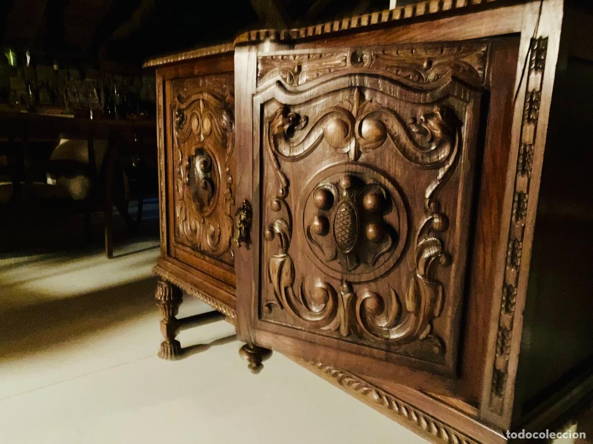 Antig&uuml;edades: MUEBLE CL&Aacute;SICO DE ROBLE TALLADO - Foto 4