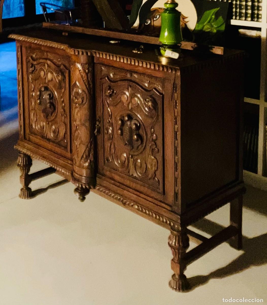 Antig&uuml;edades: MUEBLE CL&Aacute;SICO DE ROBLE TALLADO - Foto 5