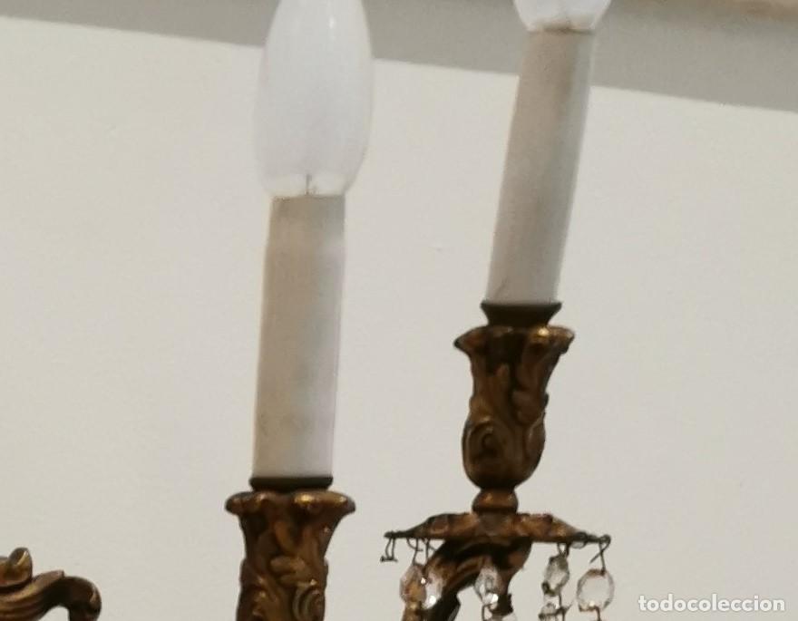 Antig&uuml;edades: ANTIGUO ESPEJO DE BRONCE CON LAMPARAS - Foto 10