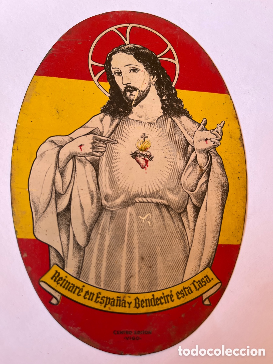 Antig&uuml;edades: Placa puerta Sagrado Coraz&oacute;n - Foto 2