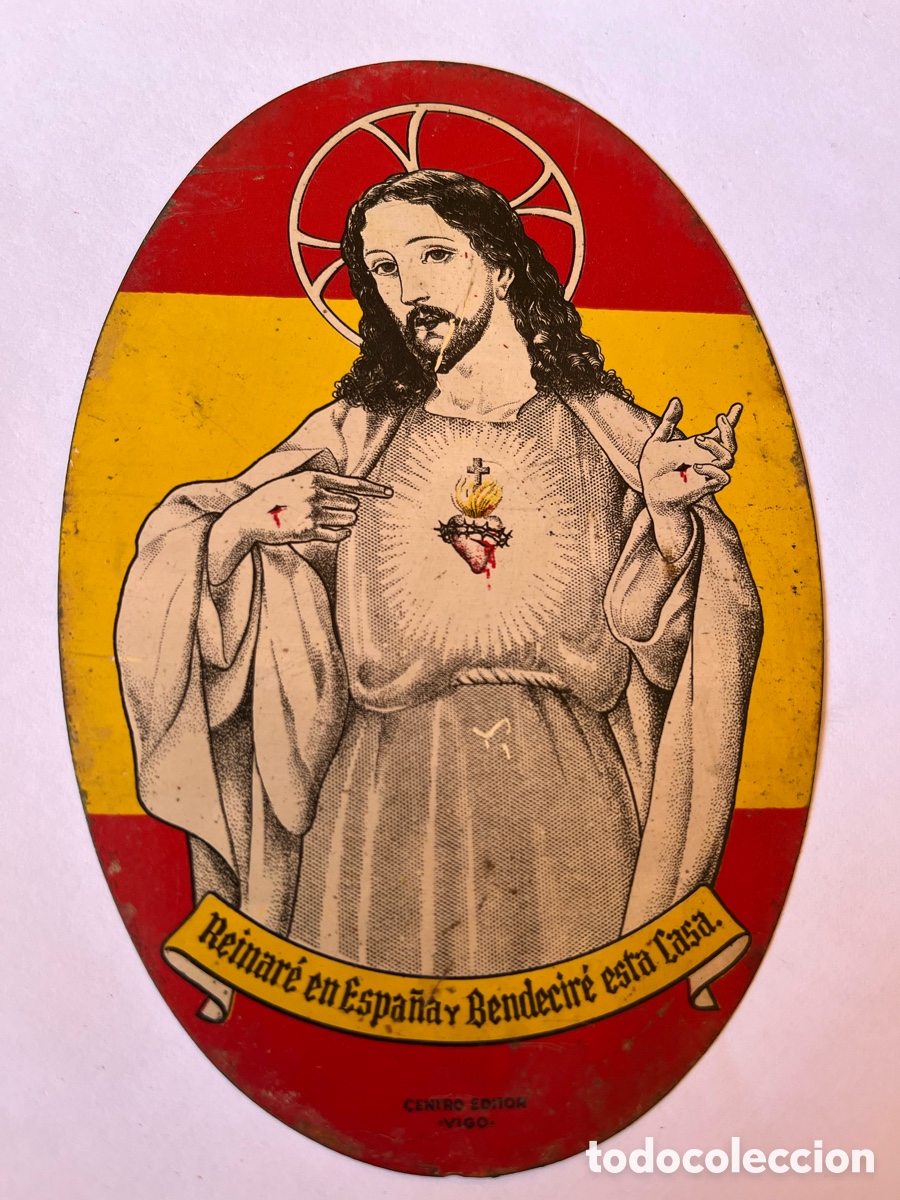 Antig&uuml;edades: Placa puerta Sagrado Coraz&oacute;n - Foto 1