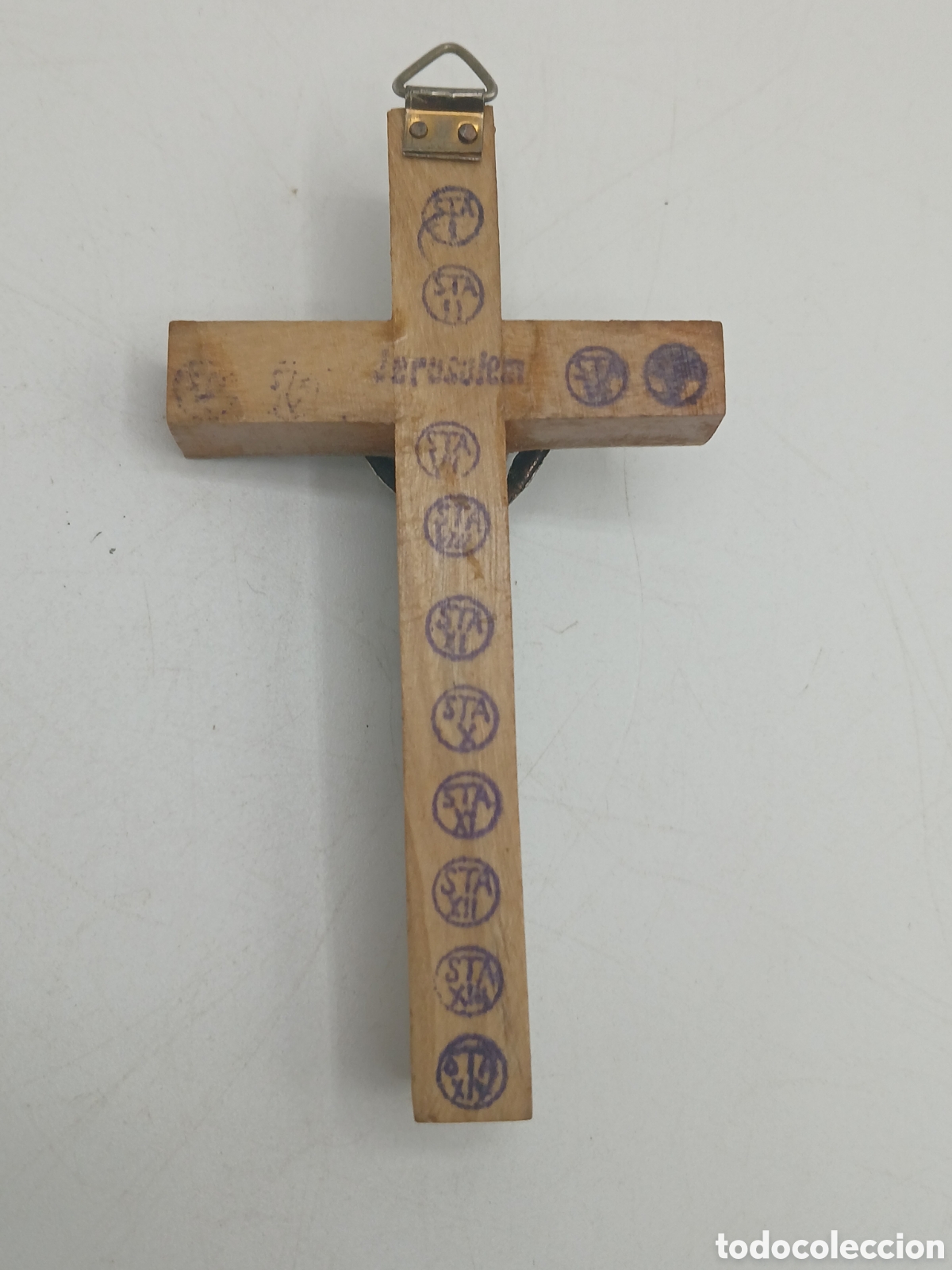 Antig&uuml;edades: Cruz madera y n&aacute;car. Jerusal&eacute;n - Foto 4