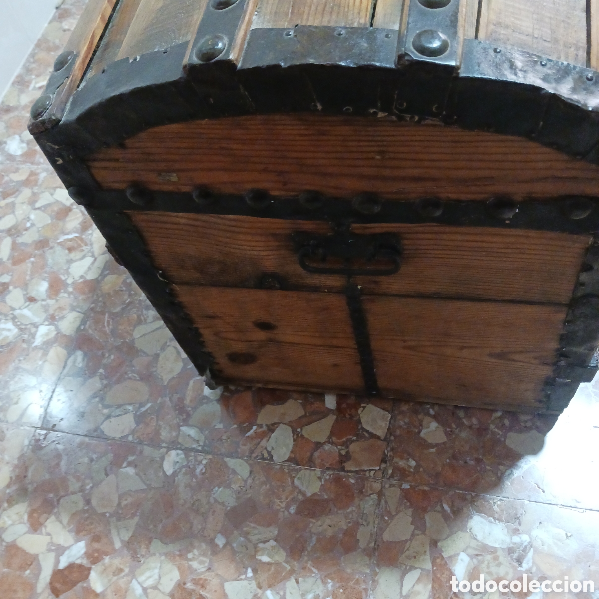 Antig&uuml;edades: Antiguo ba&uacute;l de madera y forja - Foto 6